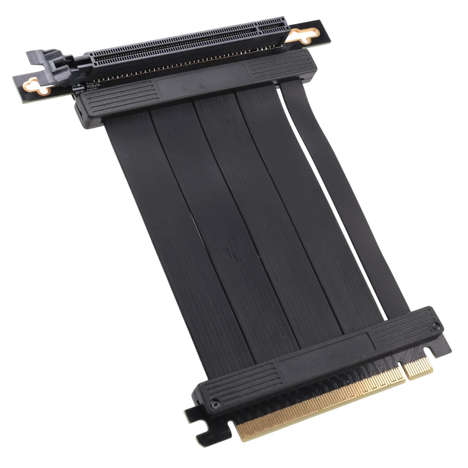 Plne rýchlosť PCIe 4.0 16x Riser kábla Grafická karta predlžovací kábel PCI Express Port GPU Riser Extender, 90 stupňov 10 cm