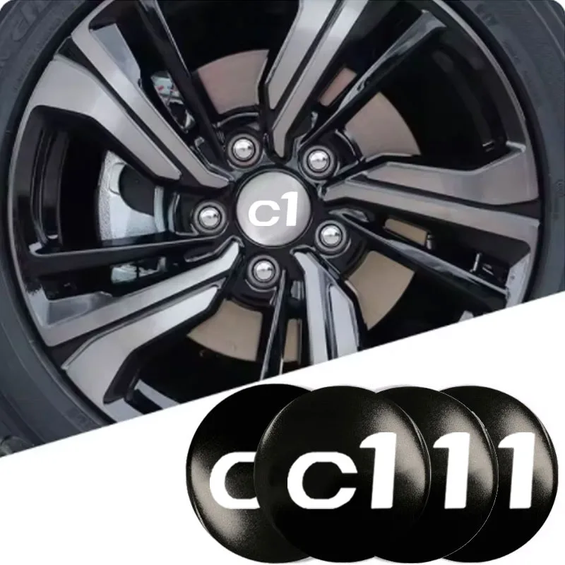 Plná farba s logom Engo Sticker Car Automobilový náboj Centrum krycí uzáver Odznak Doplnky pre Citroen C1 Automatické príslušenstvo vodotesné
