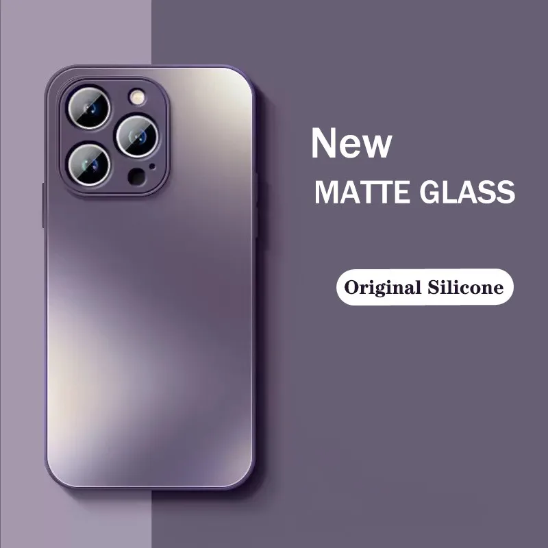 Plná ochrana objektívu Ag Ag na matné puzdro na tvrdý telefón pre iPhone 16 15 14 Pro Max 12 13 Pro xs xr 7 8 8Plus kvapalina matný matný kryt