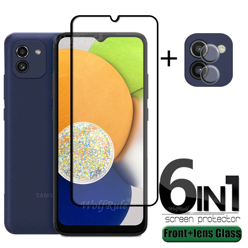 Plné sklo krytu pre sklo Samsung Galaxy A03 pre Ochranné sklo Samsung A03 Temperované sklo 9H pre chránič obrazovky Samsung A03 A04 sklo šošovky