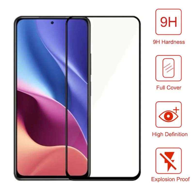 Plné temperované sklo pre Xiaomi Redmi Note 10 9 Pro Max 10Pro Note 8T 9S 8a 10 5G 9a 9T 7a 10t 9i 9At 9C 10S Ochranné chrániče obrazovky