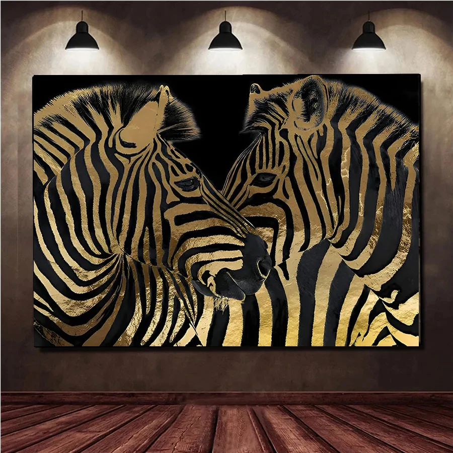 Plné štvorcové diamantové maľba Abstraktné umenie Čierne zlato zviera Zebra Mosaic Picture Diamond Výšivka predaja domáci výzdoba