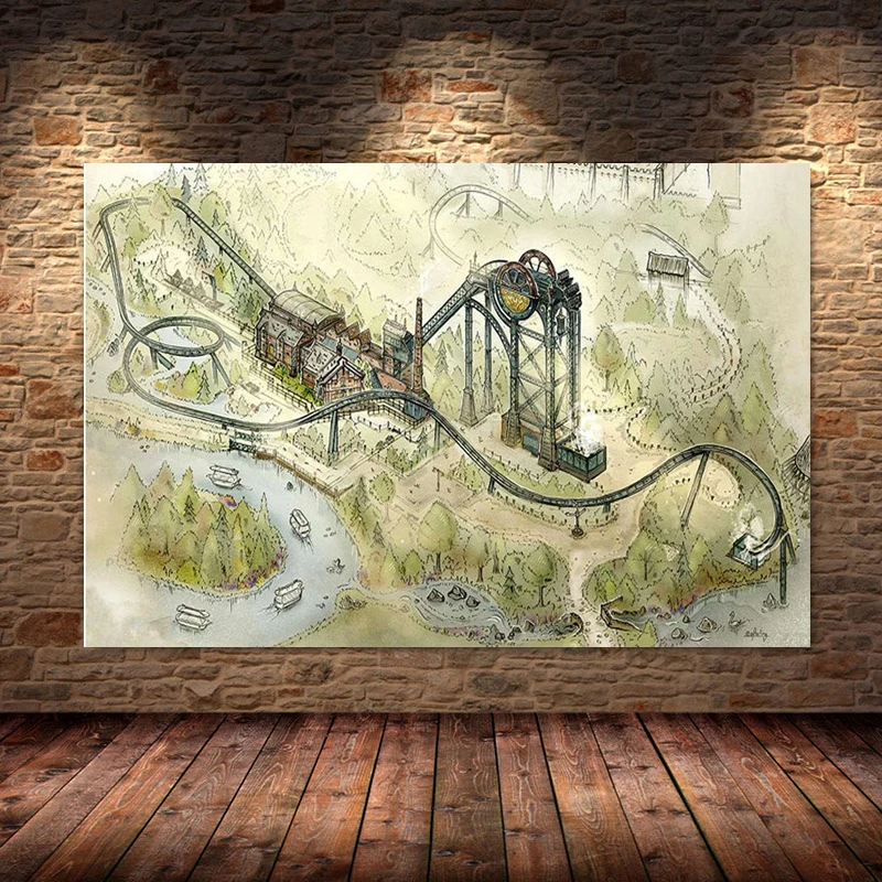 Plné štvorcové okrúhle Efteling Park Diamond 5D DIY Diamond Painting Diamond výšivka krížový steh kamienok Mozaika dekor Mosaika