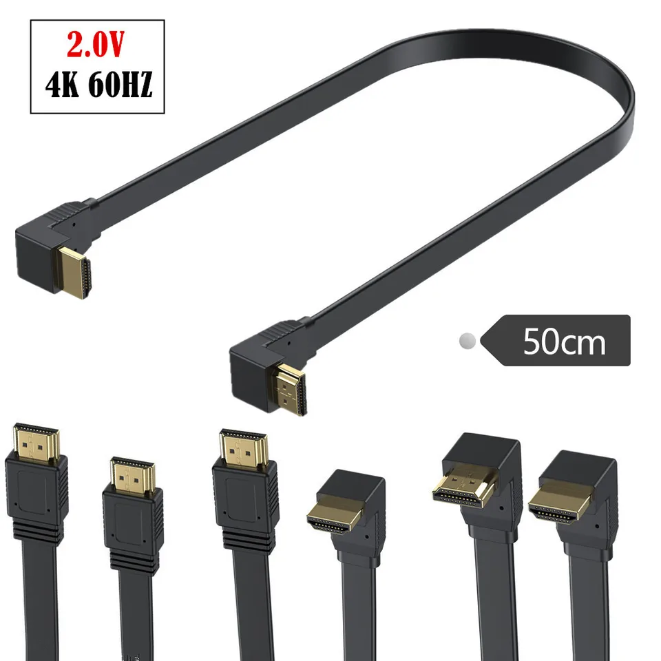 Ploché a ultra tenké vysokorýchlostné HDMI kompatibilné verzie 2.0 s podporou verejnej kábla 18 Gbps pre rozlíšenie 3840 × 2160