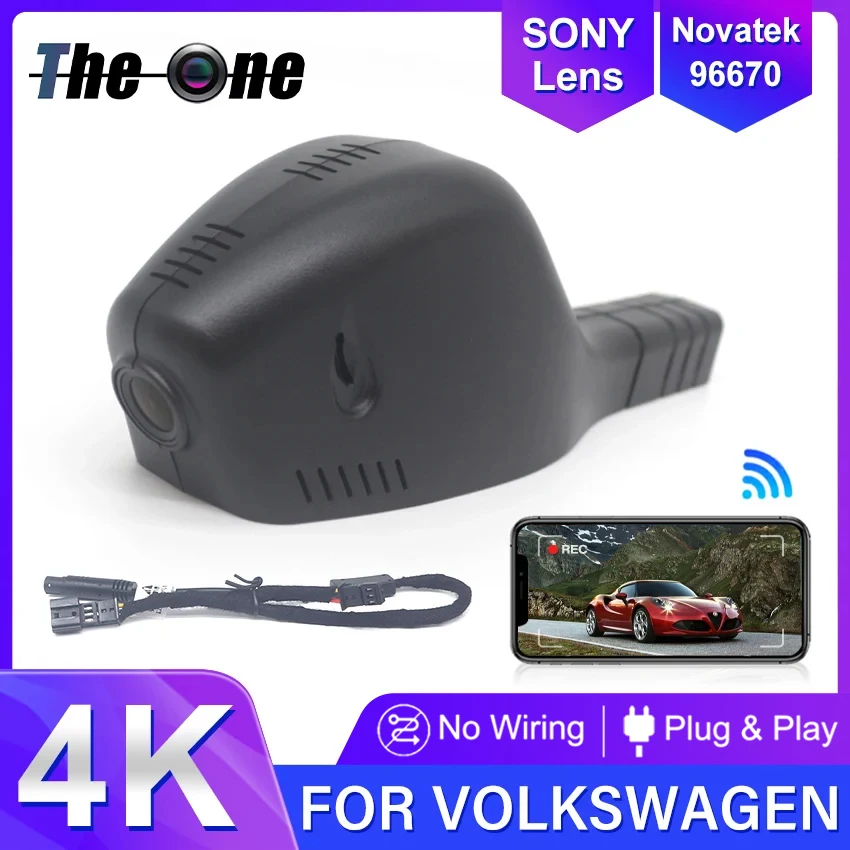Plug and hout wifi Car DVR pre Volkswagen VW Tiguan Tarek Atlas Polo Passat Touran Taigun Golf Arteon Sharan Dash Cam pre SkoDa