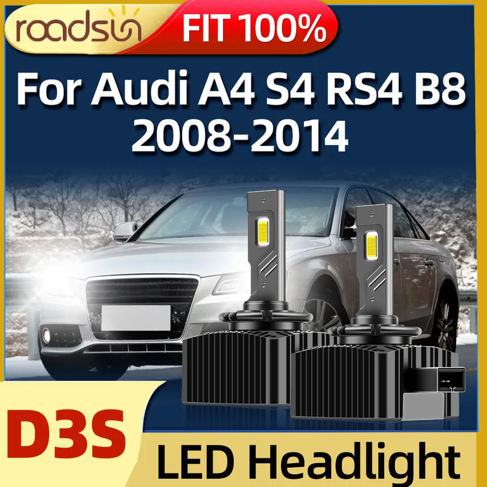 Plug and Play D3S LED lampa výmena HID CAR Svetlomet žiarovky 6000K pre Audi A4 S4 RS4 B8 2008 2009 2010 2012 2012 2012 2013 2014