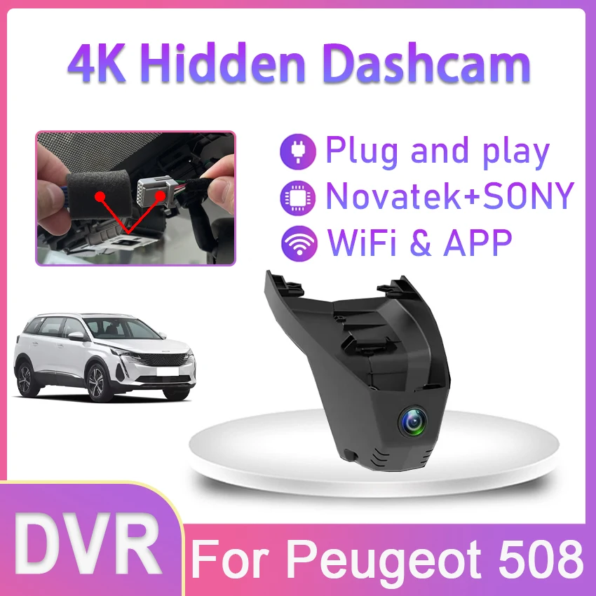 Plug and Play Dash Cam pre Peugeot 508 2. Gen 2022 2021 2020 2019, CAR DVR pre Peugeot 508SW PSE 508 SW Sport Enginered Berline