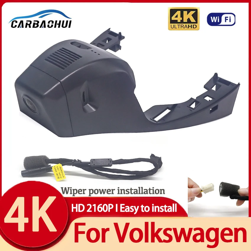 Plug and Play DVR Dash Cam 4K 2160p Video rekordér pre Volkswagen VW T ROC T-ROC A11 AC7 facelift 2022 2023 2024 Dashcam