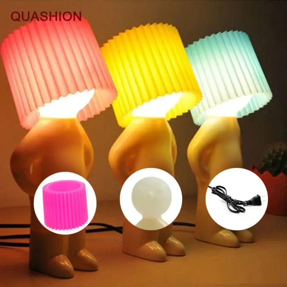 Plug-in energeticky úsporné kreatívne malé nočné svetlo Domáce dekorácie Pán Mryský plachý muž Led Naughty Boy Lamp Eye Eye Eye Eye