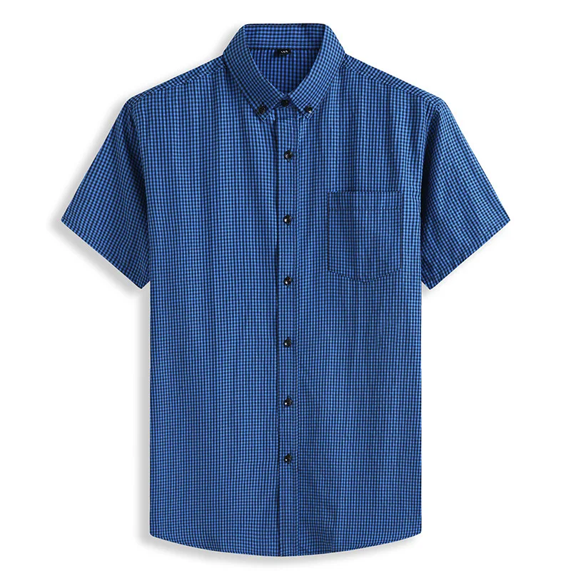 Plus leto letné košele s krátkym rukávom Men voľný cass class Classic Poplitce košele mužské značky oblečenie 6xl 7xl 11xl 12xl 5 farba