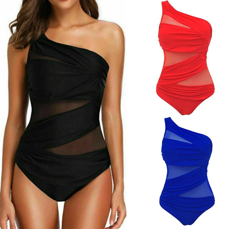 Plus veľkosti dámske plavky Sexy s jedným kusom sieťové bikiny Plavecké plavky plavky plavky plavky na pláž plážové bikiny
