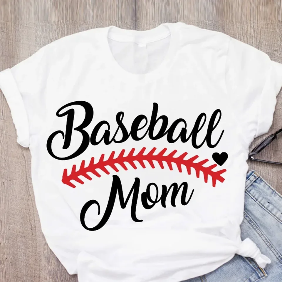 Plus veľkosť žien futbalová mama futbalová baseball deň