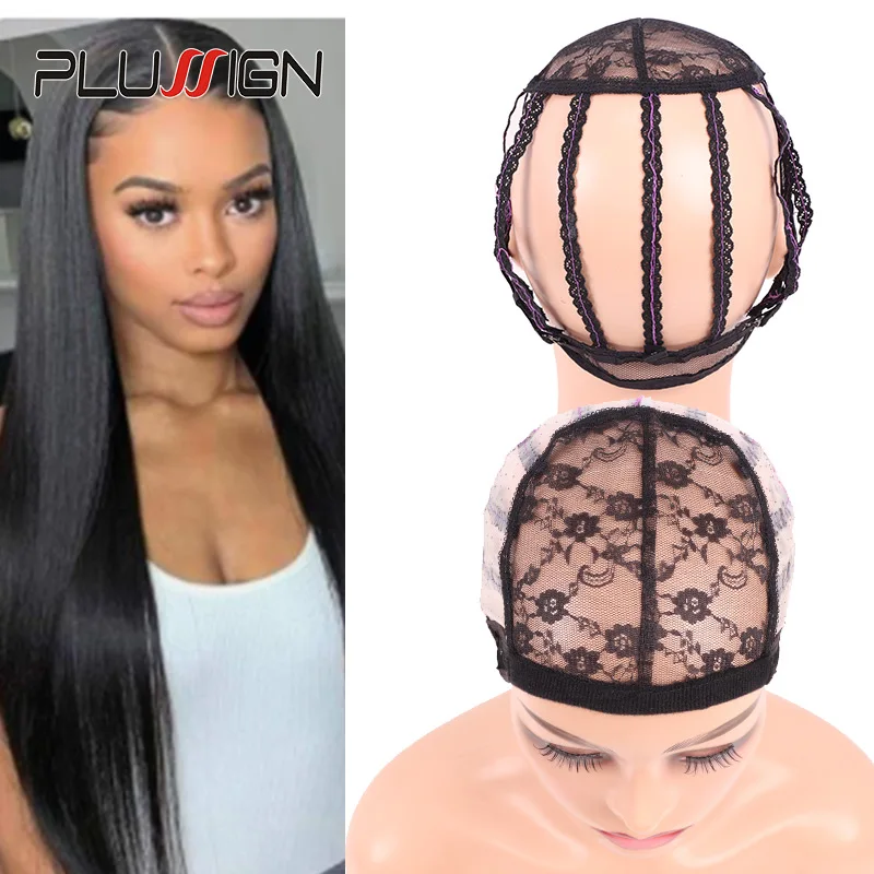 Plussign Nový módny roztiahnuteľný sieťový čiapka Black SML plastové parochne čiapky na výrobu parochní nastaviteľných remienkov tkania čiapky