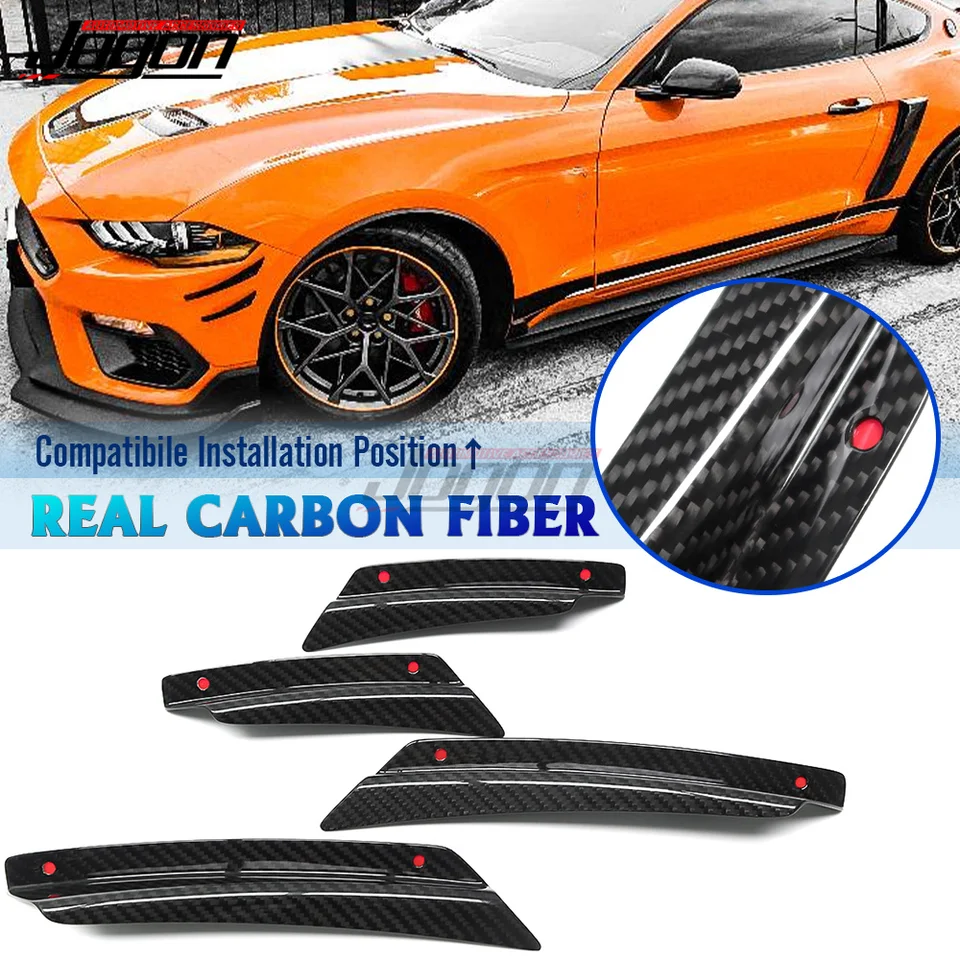 Plutvy na splitter predného nárazníka pre Ford Mustang GT500 GT350 S550 Mach-e SPOILER SPOILER CANARD VALENCIA Brad