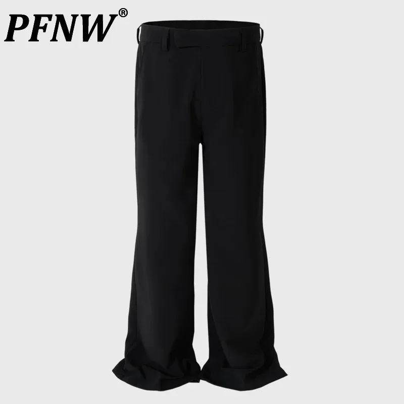 PLY MICRO MICRO MICROPLED PANTS PFNW TRENDY Čierne unisex visiace High Street Slim Fit Unisex Casual Nastory 2025 Nová jar 28W5591