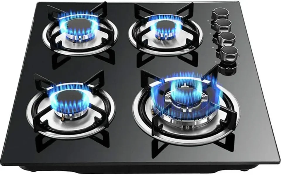 Plynový sporák varná doska Panel Panel vstavaný v plynovom kachle temperovaný sklenený povrchový sporák Cooker LPG/n