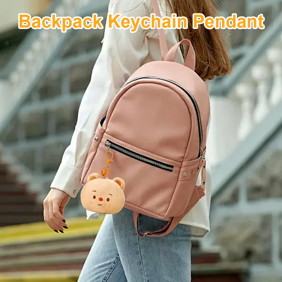 Plyšová medveď mincová kabelka Fluffy Bear Keychain viacúčelová roztomilá medvedí taška s bell medveďom plyšové hračky pre deti darčeky k narodeninám