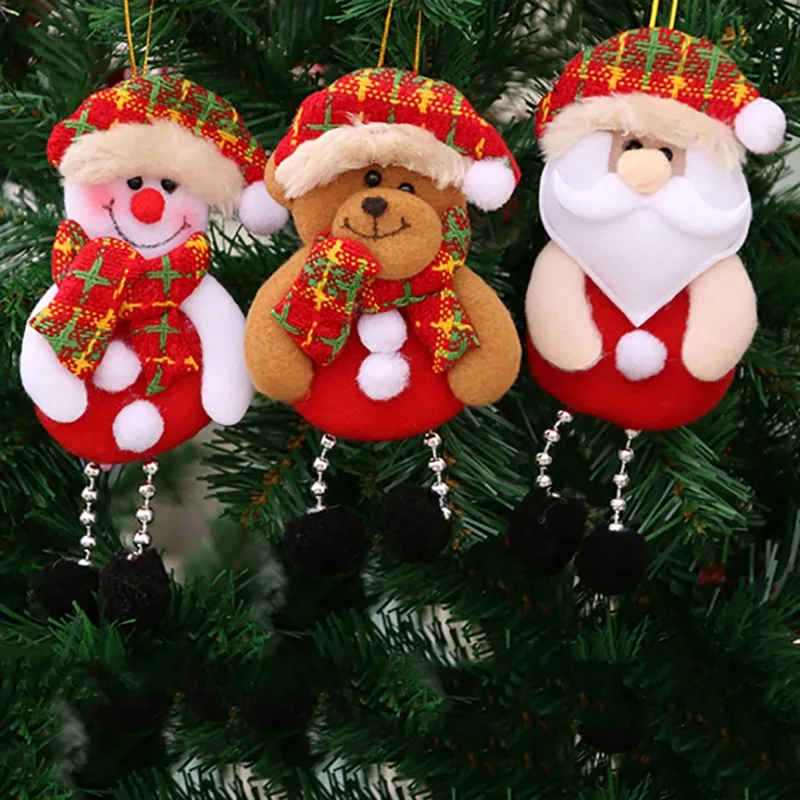 Plyšový anjelský vianočný stromček prívesok dekor sob Snowman santa santa Claus Doll Nový rok darček pre deti Darček Christma Home Decor Navidad
