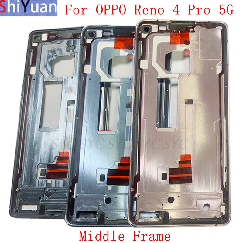 Plánovanie stredného rámca LCD Braový doska pre Oppo Reno 4 Pro 5G CPH2089 Telefón Kovový LCD Rám Výmena dielov