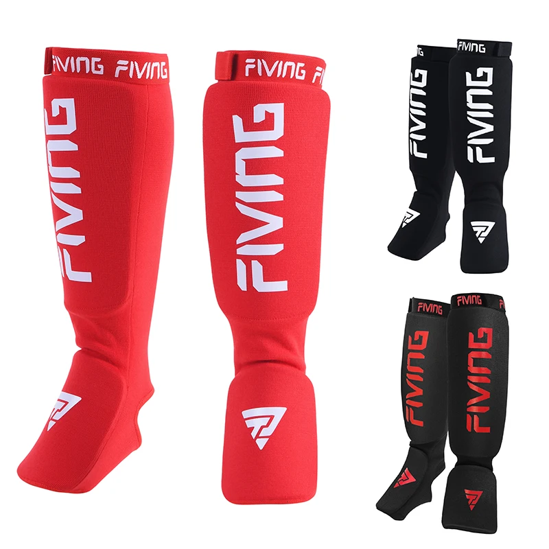 Plánutie 1 pár shin instp podložky MMA nohy strážcovia Muay Thai Kick Boxing Guard Protector s Hook & Loop Shin a Instap Guards