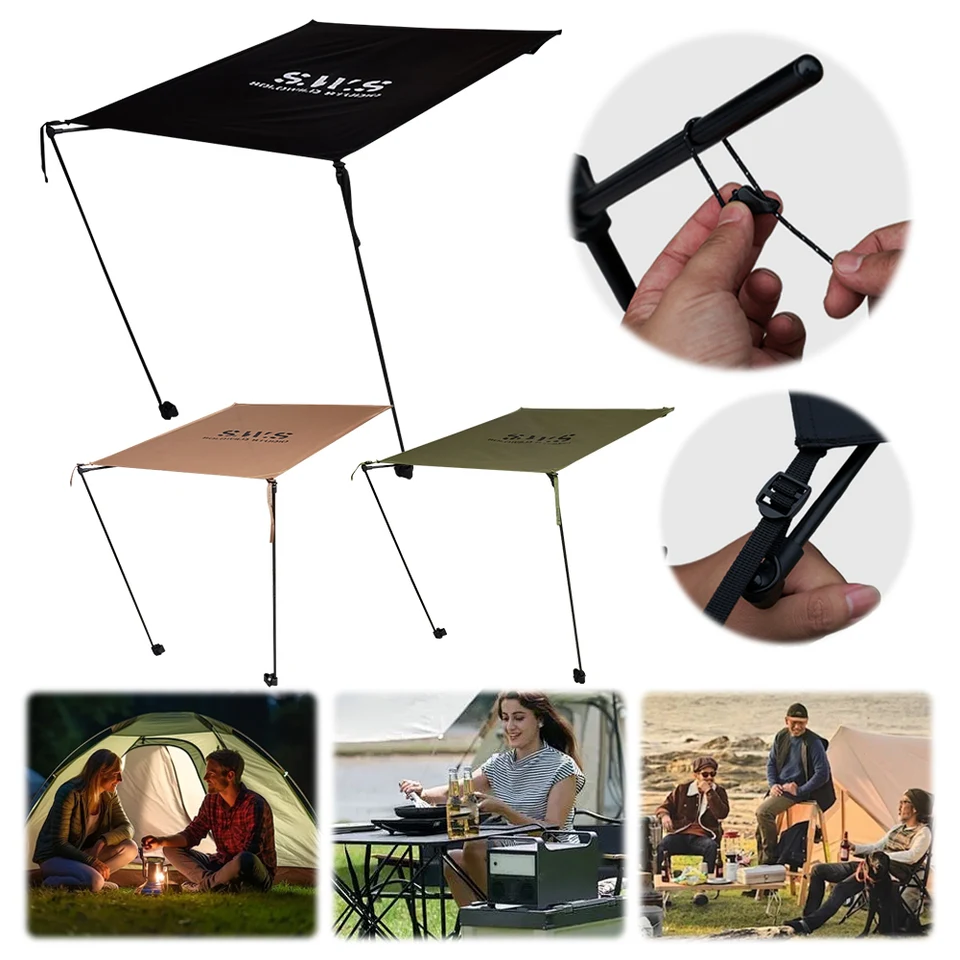Plážová stolička Sunshade UV ochrana vonkajšieho mesiaca kresla Markíza vodotesný kemping skladací vrchlík na kempingový rybolov