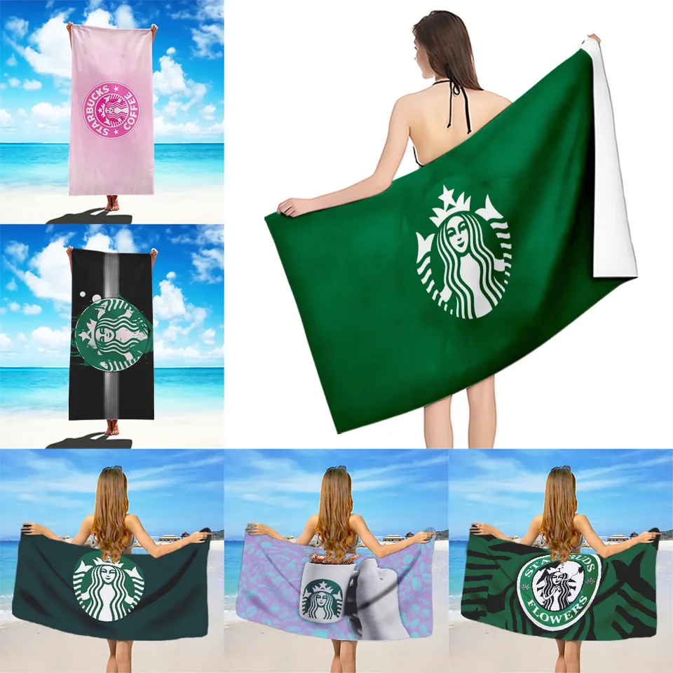 Plážové uteráky-ss-Starbucks-s-mikrofiber piesk bez rýchleho suchého piesku odolného v oblasti pieskových uterákov darček pre ženy