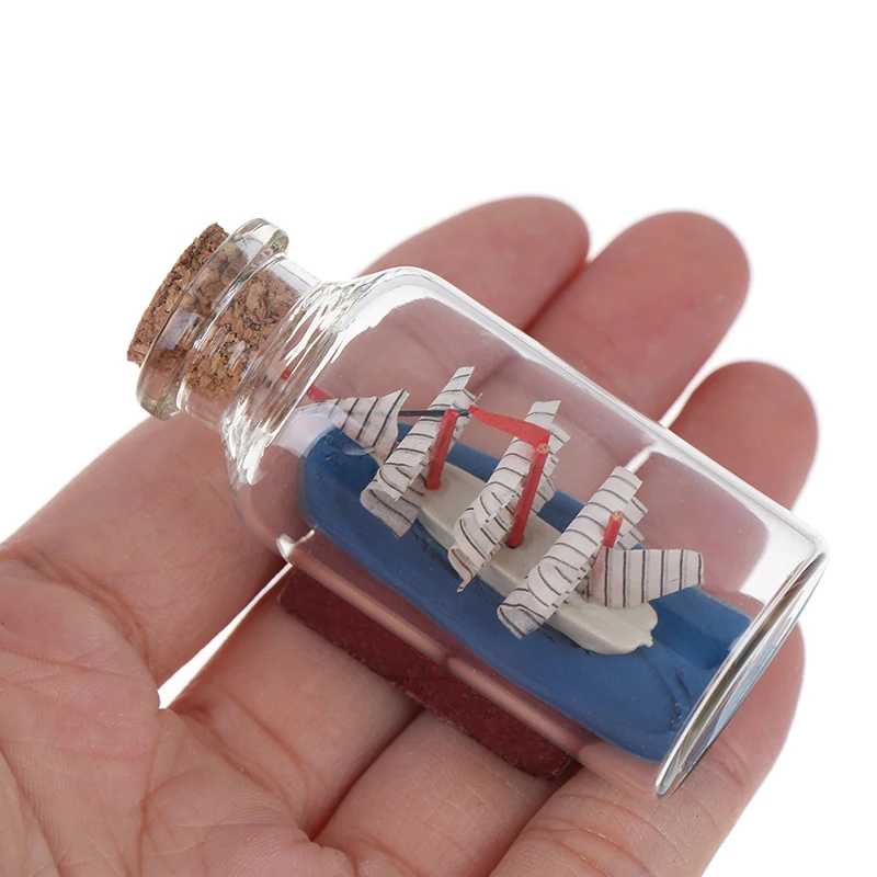 Plážový pieskový plachetnica čln vo fľašiach miniatúry rozprávkové záhradné sklo dekorácie figuríny drift DIY DIY DOSK DOMOVÉ PRÍSLUŠENSTVO
