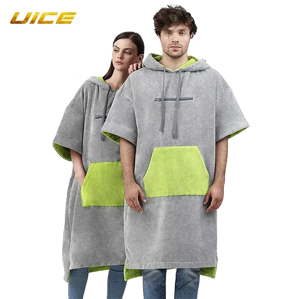 Plážový uterák Dospelý rýchlo sa absorbujúci voda meniace rúcho vonkajší šport Soft Soft Wraming Hooded Uteráky šaty šiat Poncho Plavecký plášť