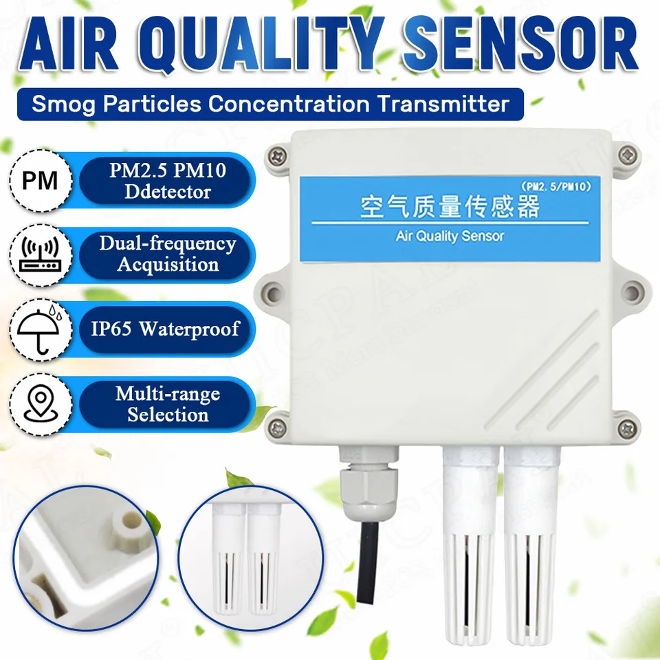 PM2.5 PM10 Modul testera kvality ovzdušia IP65 Smogové častice koncentrácie vysielače RS485 4-20MA 0-5V Detekcia 0-1000UG