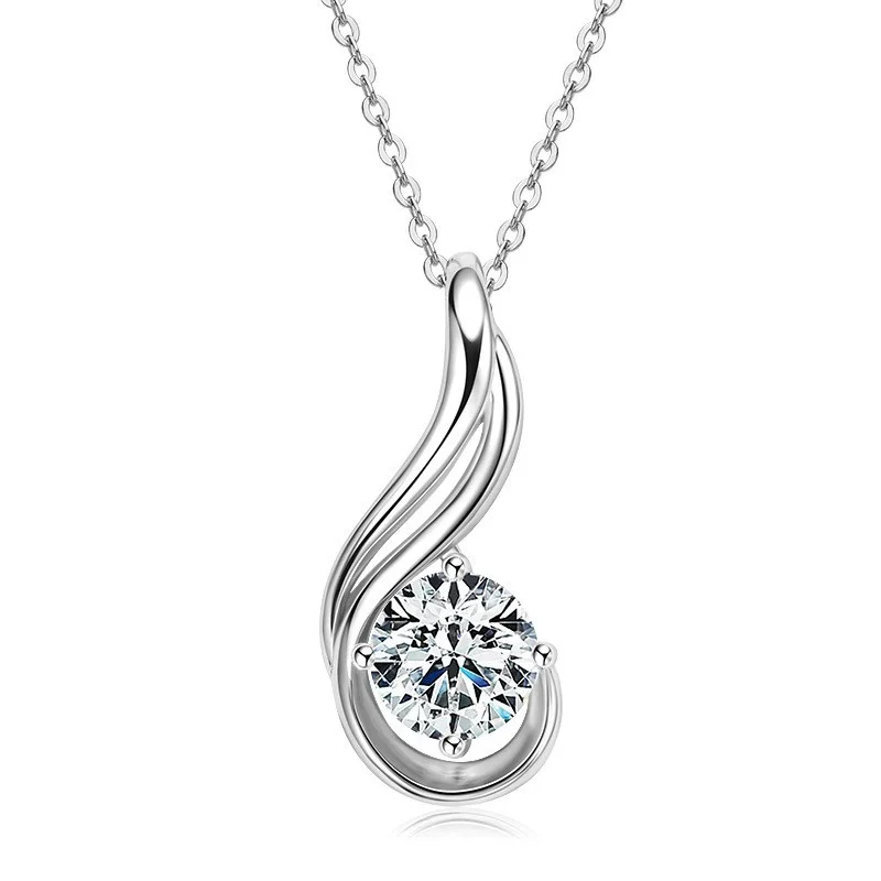 PMO-134 Lefei Fashion Trendy Luxury Classic Moissanite Drop CrinkLaces pre ženy Real 925 Sterling Silver Party Jewelry Darček