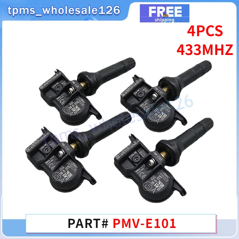 PMV-E101 40700-6LB0A Senzor tlaku pneumatík 4ks pre 2018-2024 Infiniti QX50 2014-2016 Nissan Titan TPMS 433MHz 4070062B0A