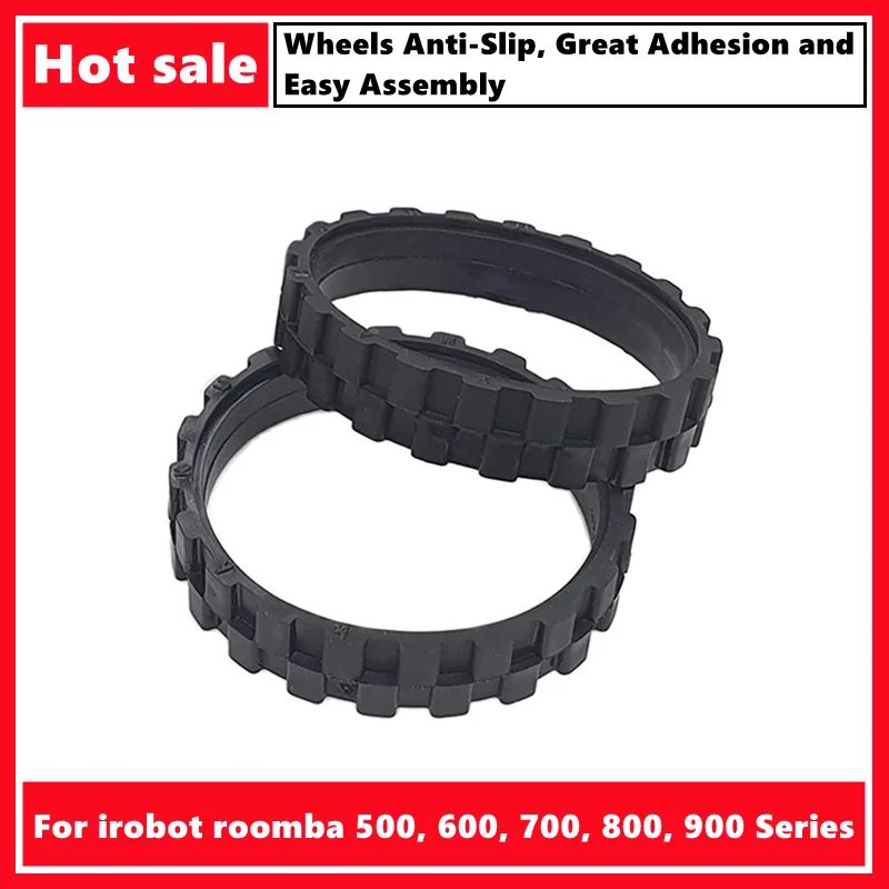 Pneumatická pokožka pre Irobot Roomba Wheels Series 500, 600, 700, 800 a 900 Anti-Slip, skvelá priľnavosť a ľahká montáž.