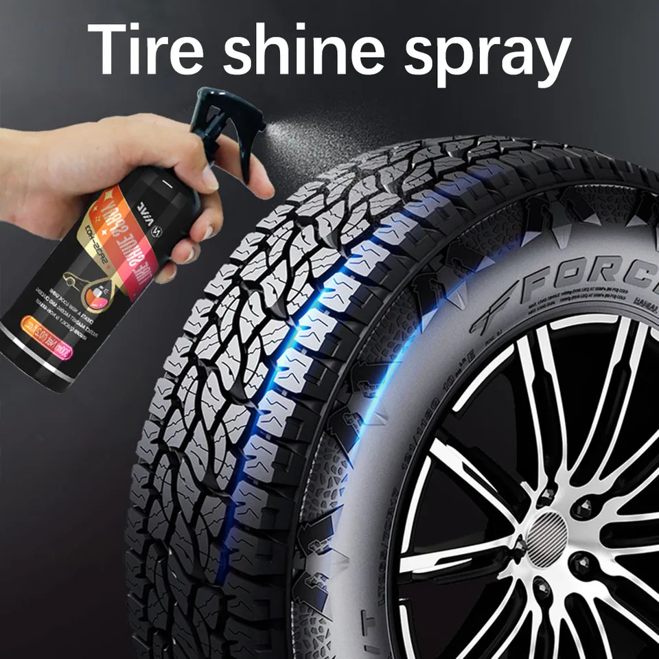 Pneumatika v pneumatike s leskou aivc dlhotrvajúca pneumatika s vysokým leskom plastového gumového kolesa Restorer Act Spray pneumatiky leštiace auto detail