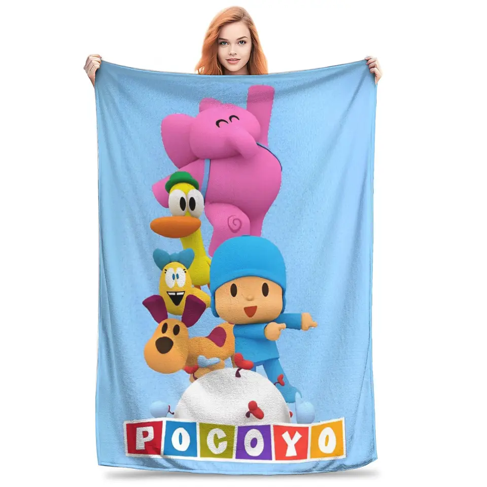 Pocoyoed prikrývky zamatové letné letné klimatizácia Animácia priedušná ultra mäkká prikrývky