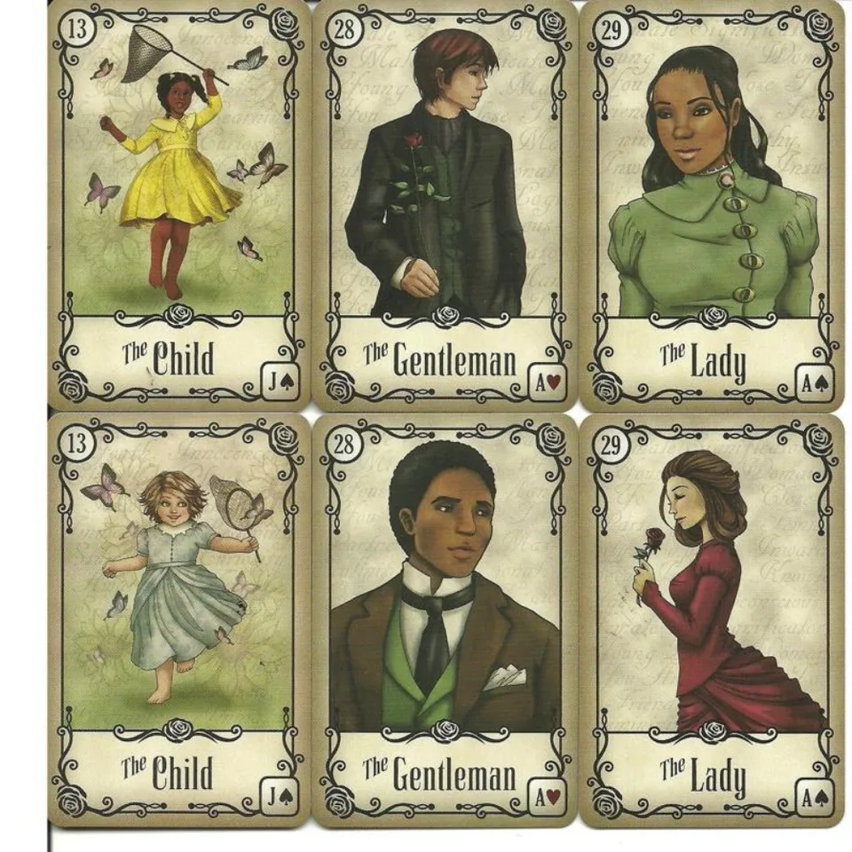 Pod ružami Lenormand 39 paluba karty The Clock Tower Love Oracle Tarot