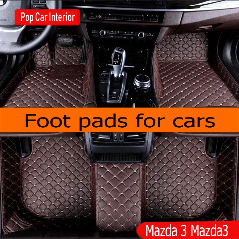 Podlahová podlaha pre Mazda 3 Mazda3 Axela BM Bn Hatchback 2014 ~ 2018 Časti chodidiel TPE Liner Carpet Pad Vlastné krycie koberce Koberce Príslušenstvo