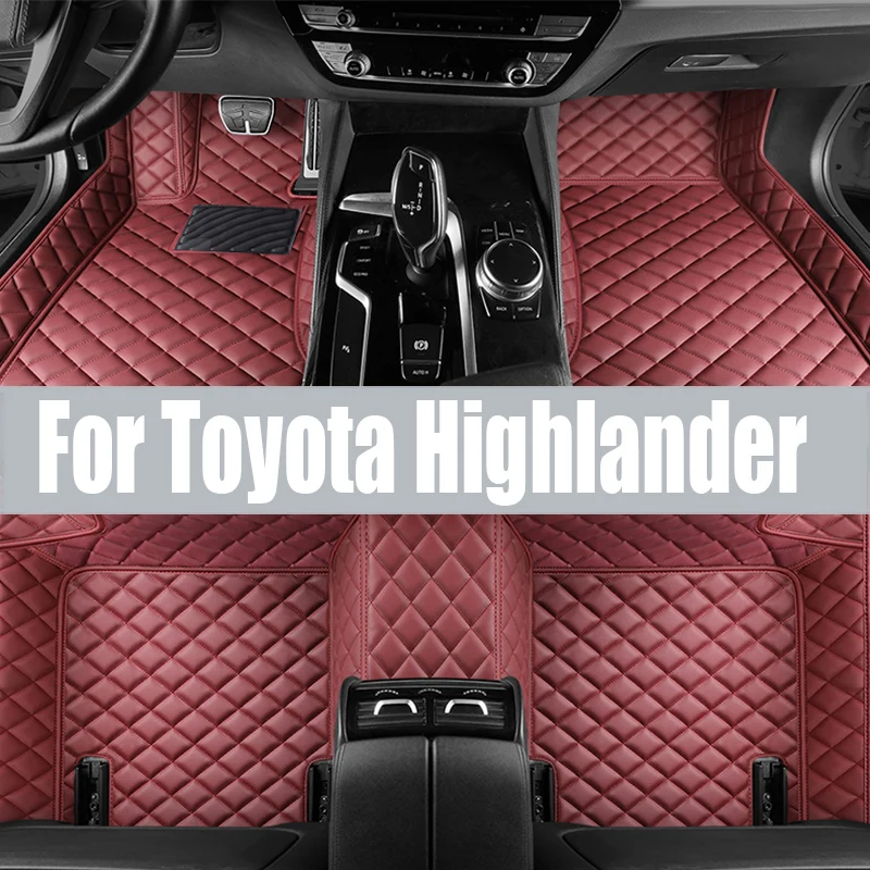 Podlahová podlaha pre Toyota Highlander Xu70 Kluger XLE AWD Hybrid 2020 ~ 2023 Foot TPE Liner Carpet Pad Custom Cover Cover Cover Mat