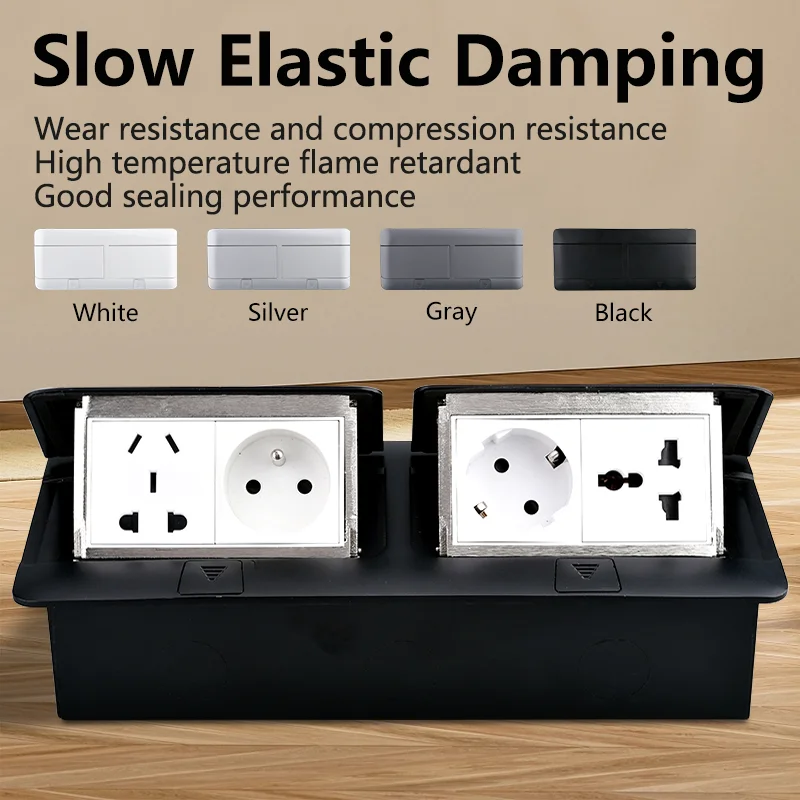Podlahová zásuvka skrytá stolná plocha s USB HDMI skrink stolík elektrická výstup zapustená zásuvka napájací pás 146x220mm