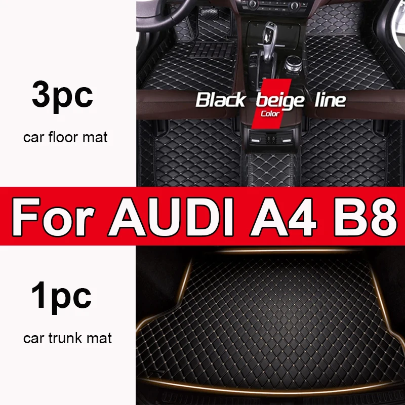 Podlahové podlahy pre Audi A4 B8 Allroad/Avant/Sedan 2010 2011 2012 2013 2014 2015 2016