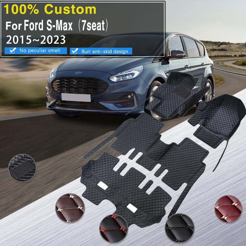 Podlahové podlahy pre Ford S-Max S-Max Smax S MAX MK2 2015 ~ 2023 7Seat Anti-Dirt Patchs