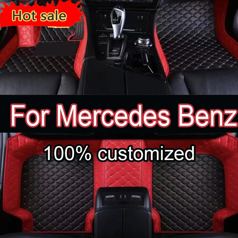 Podlahové podlahy pre Mercedes Benz C Class W204 2008 ~ 2014 Anti-Dirt Pad Accesorios para Auto Leather Mat Auto doplnky Interiér