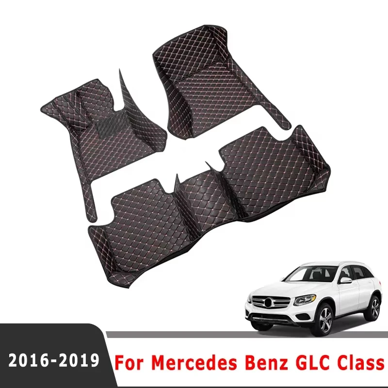 Podlahové podlahy pre Mercedes Benz GLC Class 2022 2021 2020 2019 2018 2018 KarPets Auto interiérové ​​príslušenstvo chránia diely vozidlá