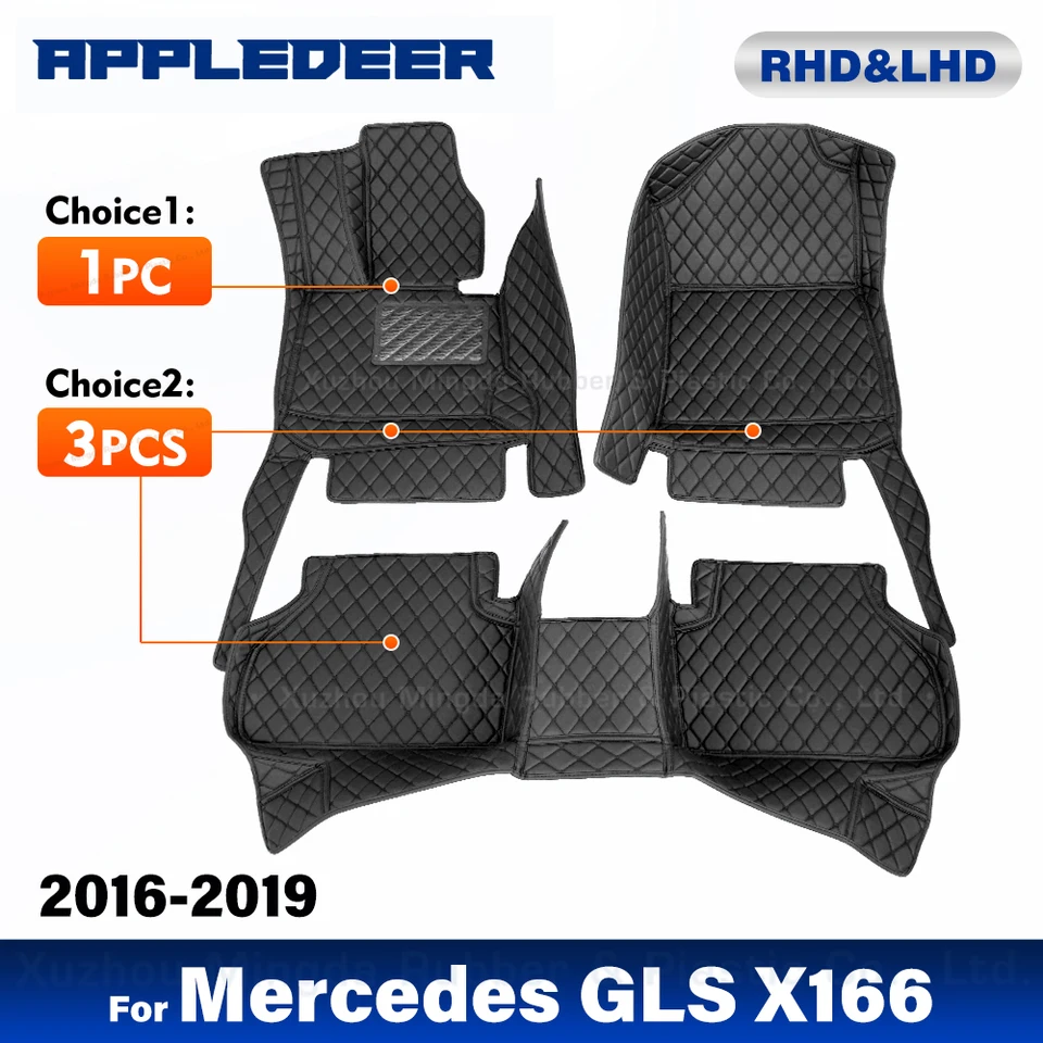 Podlahové podlahy pre Mercedes Benz GLS Class X166 2016 2017 2018 2019 Custom Auto Foot Patchs