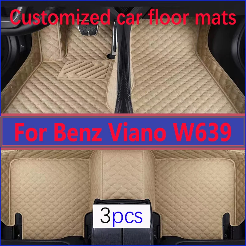 Podlahové podlahy pre Mercedes Benz Viano W639 2006 2007 2008 2009 2010 Custom Auto Foot Pads Cover Cover Interior príslušenstvo