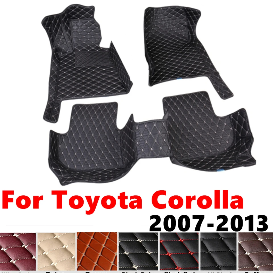 Podlahové podlahy pre toyota Corolla 2013 2011 2011-2007 Vlastné podlahové vložky na mieru Fit Fit predné a zadné podlahové vložky Vnútorné podložky Interiérové ​​príslušenstvo