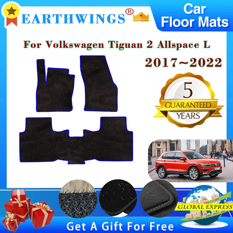 Podlahové podlahy pre VW Volkswagen Tiguan 2 AllSpace L Ad BW päť sedadiel s dlhým kolieskovým výborom 2017 ~ 2022