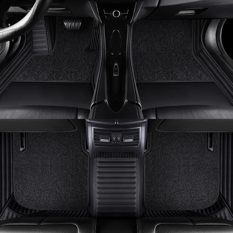 Podlahové rohože nappa pre podlahy pre Audi A1 A7 Q7 4L Q3 A6 C6 Všetky modelky Vlastné podložky Alfombrillas Automatické príslušenstvo Koberec Styling Interiér