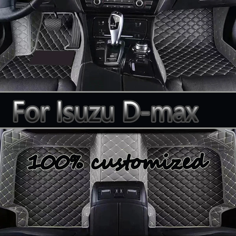Podlahové rohože pre autá pre Isuzu D-Max Dmax D max 2022 2021 koberce nožných podložiek Vlastné automatické príslušenstvo interiérové ​​pedále koberce vodotesné
