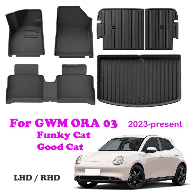 Podlahové rohože pre gwm ora 03 Good Cat Funky Cat Boot Liner Tray Trunk Mat Weproof Non-Slip Foot Pad Cargo vložky LHD RHD