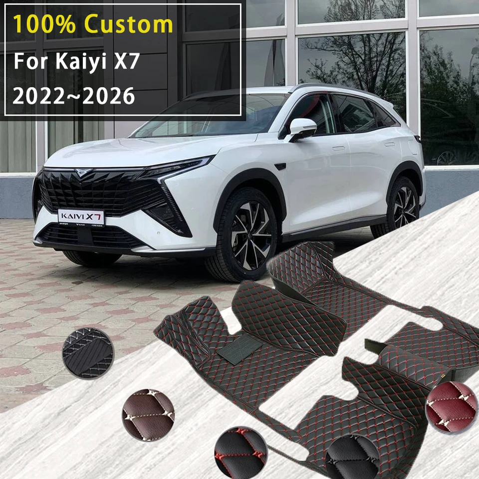 Podlahové rohože pre kaiyi kunlun x7 gtv kain 2022-2026 Vlastné podložky automobilu automobilový kryt koberce interiérové ​​príslušenstvo 2024